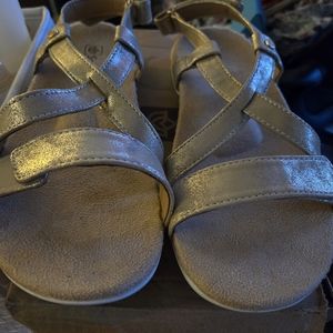 Spenco Cross Strap Sandals Gold Size 8